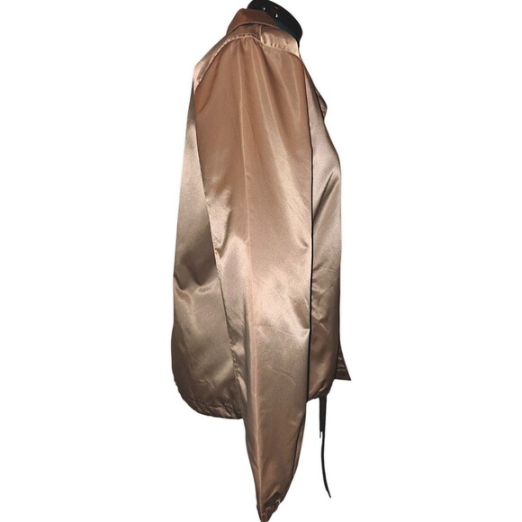 BP. Lightweight Jacket Men’s Medium Shiny Gold Skeleton Hand Windbreaker Button - Picture 6 of 7